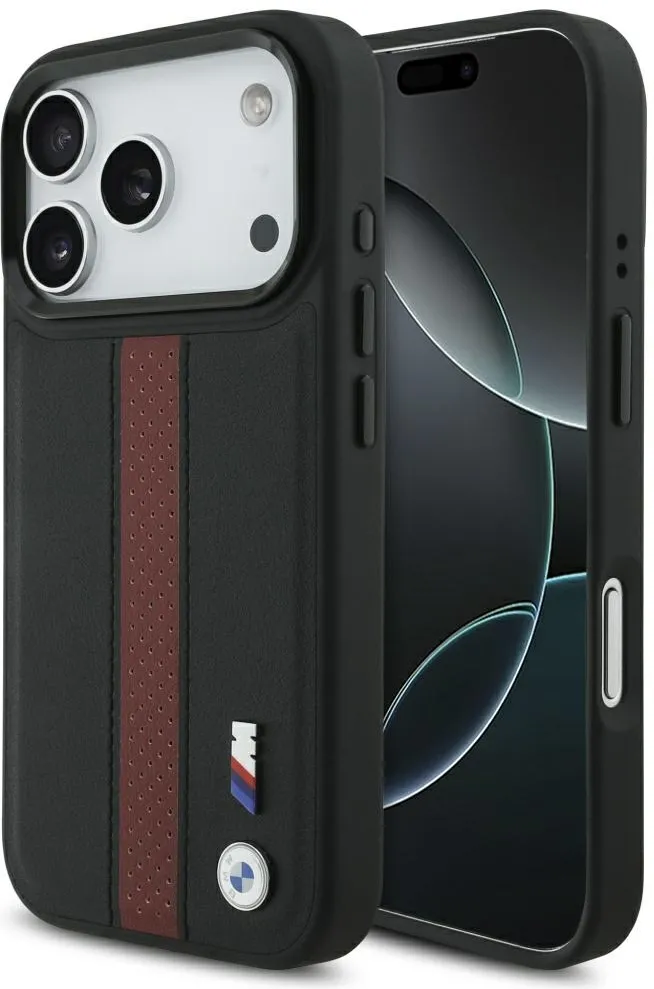 BMW M Perforated Stripe Logo MagSafe Case for iPhone 17 Pro - Red