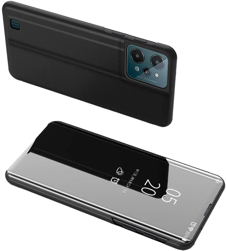 Clear View Case cover for Realme C31 flip cover black