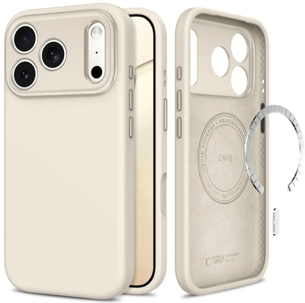 Tech-Protect Uniq MagSafe CC Case for iPhone 18 Pro Max / 17 Pro Max - Beige