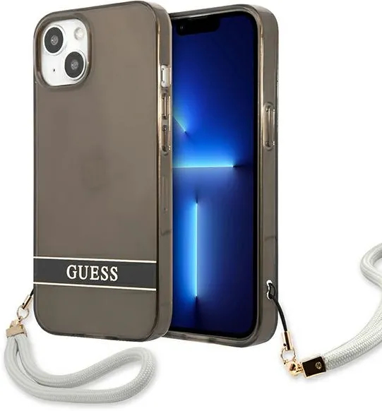 Guess GUHCP13SHTSGSK iPhone 13 mini 5.4" black/black hardcase Translucent Stap