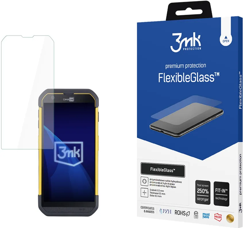 3mk FlexibleGlass hybrid glass on CipherLab RS36