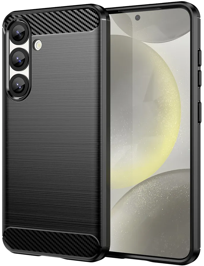 Carbon Case Flexible Silicone for Xiaomi Note 14 Pro 5G - Black