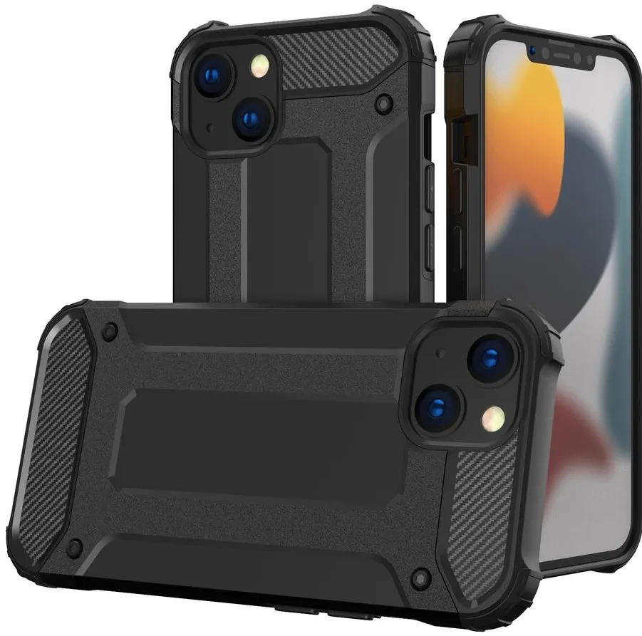 Hybrid Armor case iPhone 14 Plus armored hybrid case black