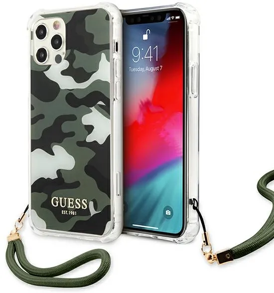 Guess GUHCP12LKSARKA iPhone 12 Pro Max 6.7" green/khaki hardcase Camo Collection