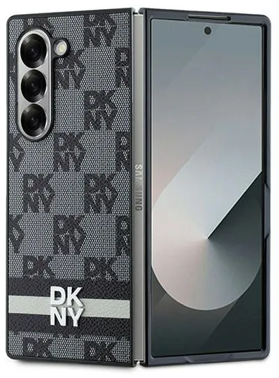 DKNY Checkered Pattern Printed Stripes case for Samsung Galaxy Z Fold 6 - black