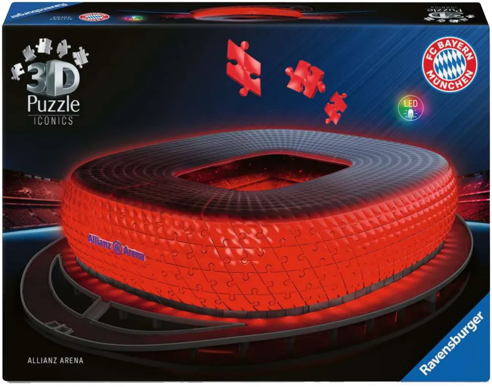 Ravensburger 3D Puzzle Iconics: Allianz Arena - with light 216 pieces