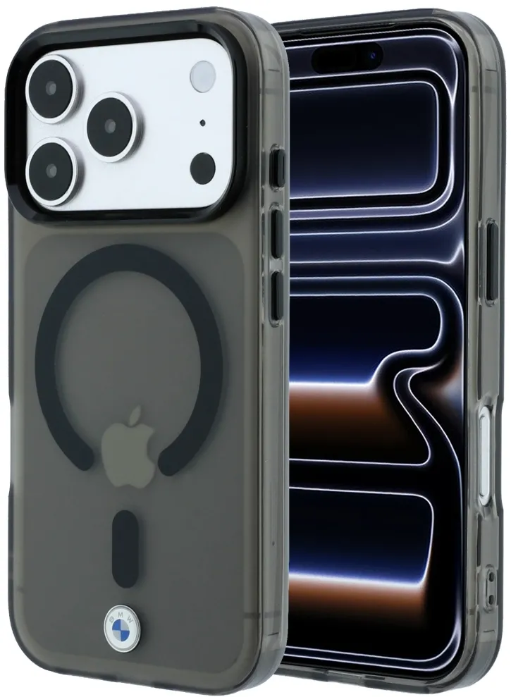 BMW Sign Frosted IML &amp; Metal Logo MagSafe Case for iPhone 17 Pro / 18 Pro - Black