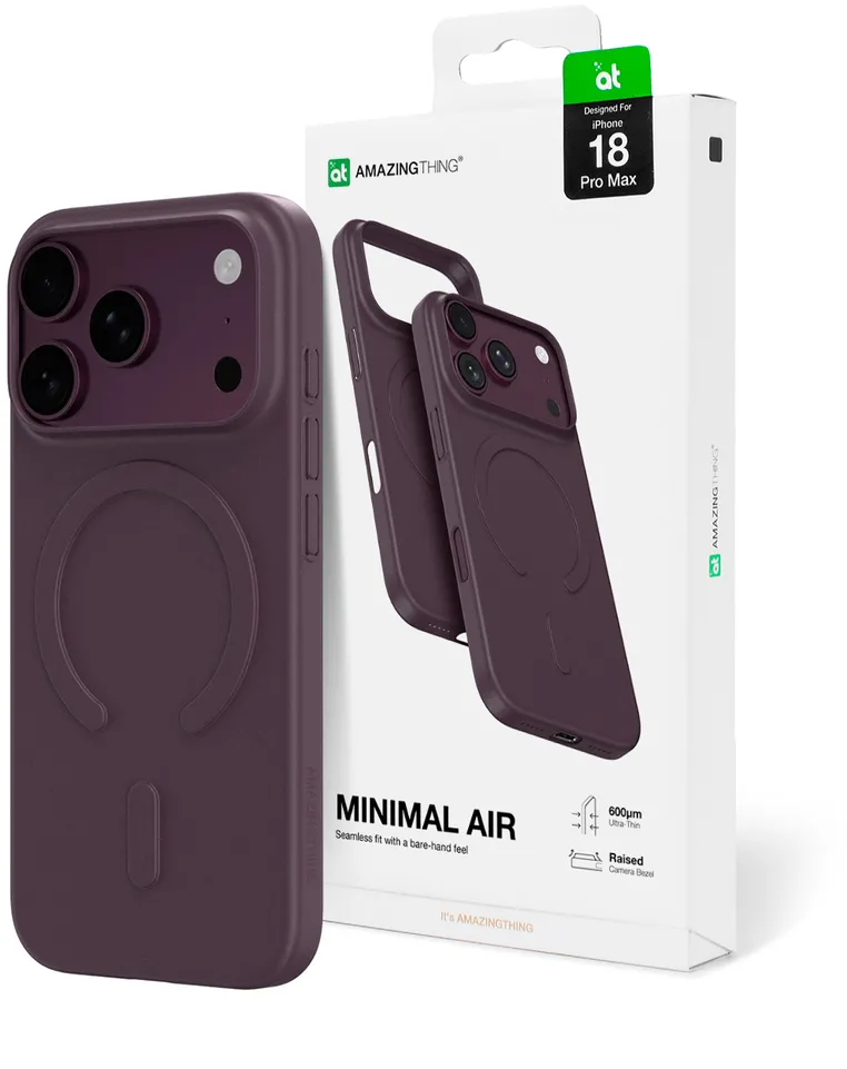 AmazingThing Minimal Air Case for iPhone 18 Pro Max, MagSafe Compatible - Purple