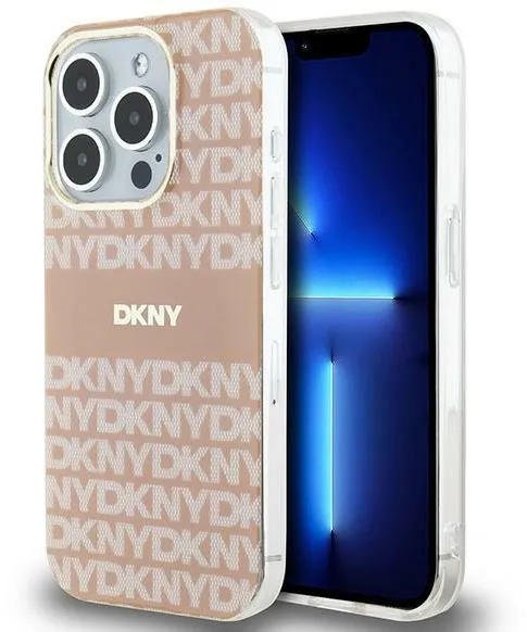 DKNY IML Mono & Stripe MagSafe case for iPhone 14 Pro - pink