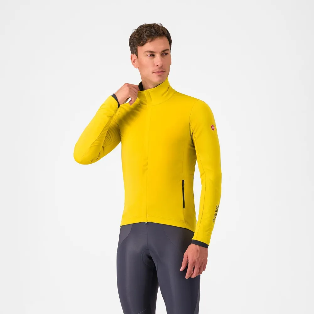 Castelli - jacheta ciclism - ALPHA 150 - mango mojito | negru - L