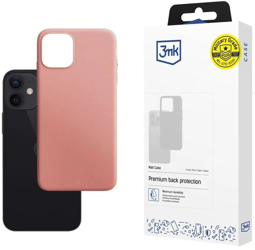3mk Matt Case for iPhone 12 mini - pink