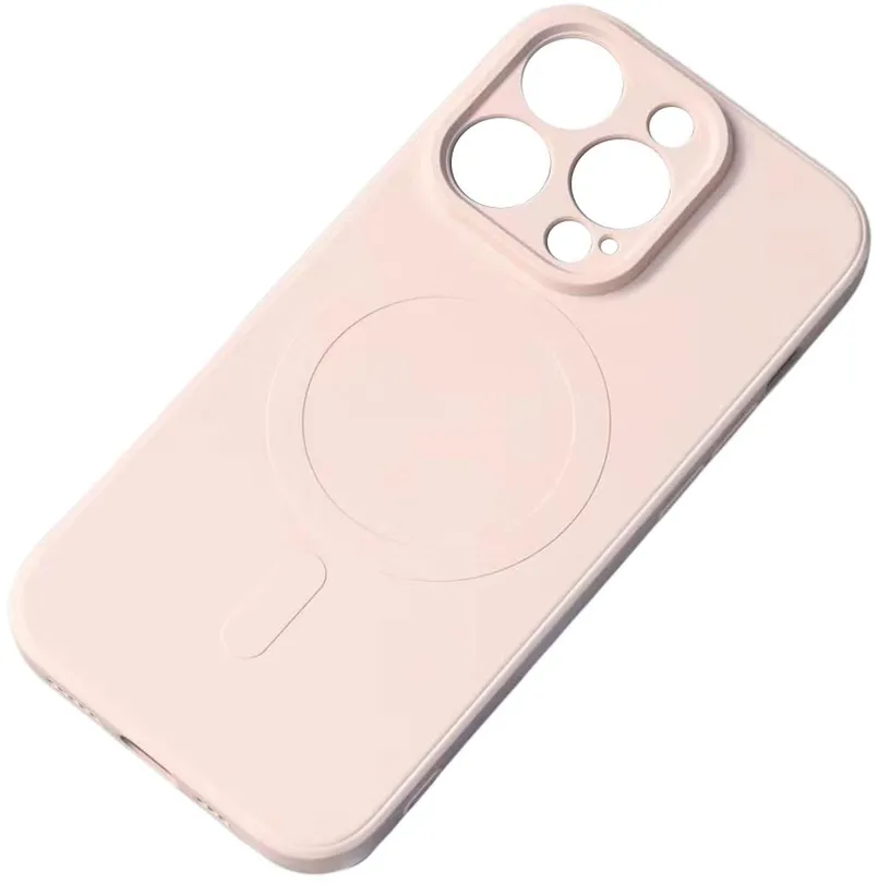 MagSafe compatible silicone case for iPhone 15 Pro Max Silicone Case - cream