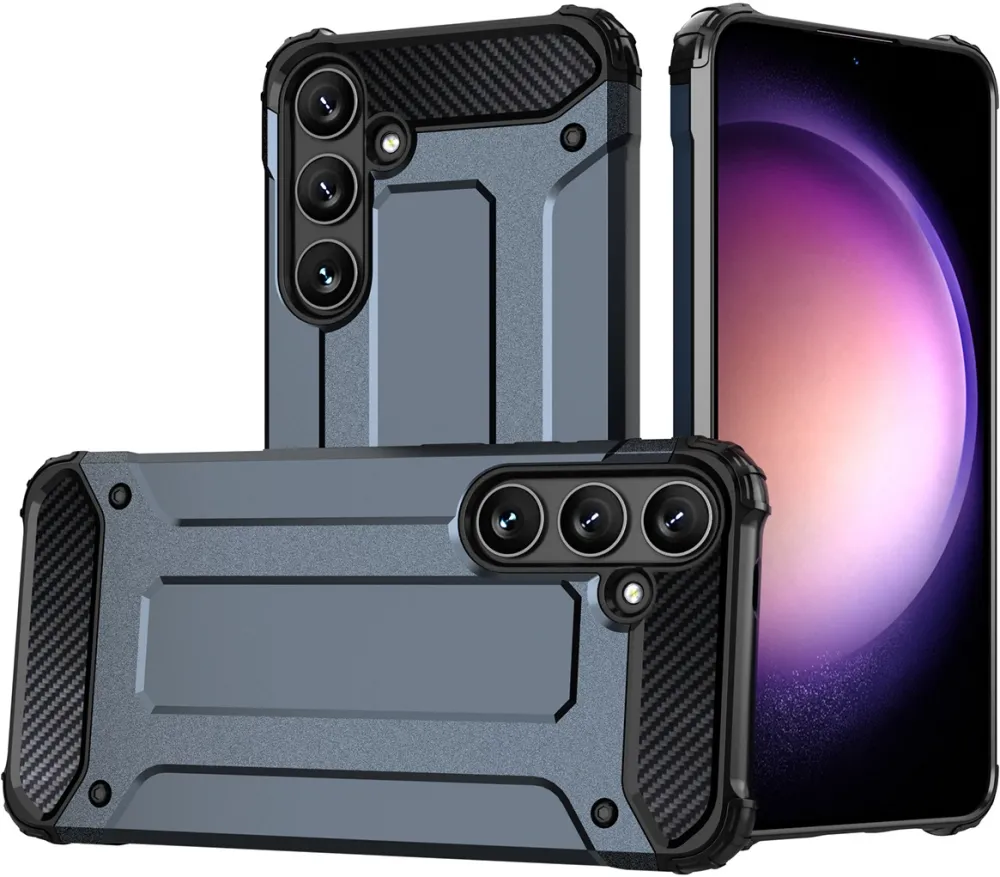 Hybrid Armor Case for Samsung Galaxy S24 FE Armored Hybrid Case - Blue