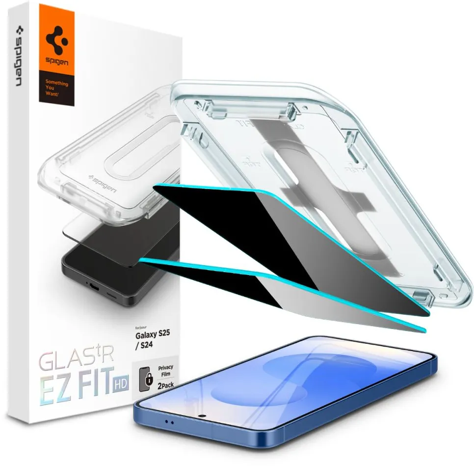 Spigen Glas.TR "Ez Fit" Privacy HD 2-pack privacy glass for Samsung Galaxy S24 / S25