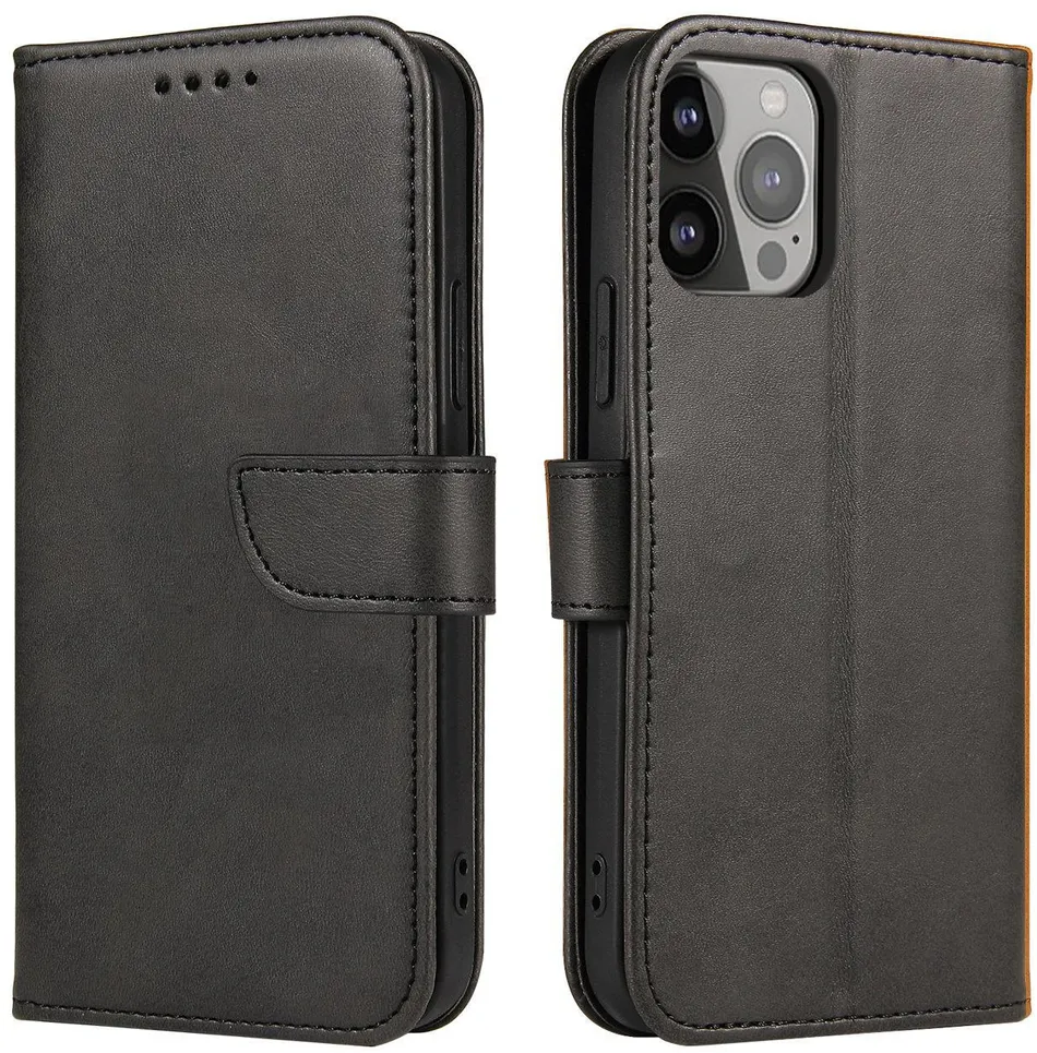 Magnet Case for Huawei Nova 12 with flap and wallet - black