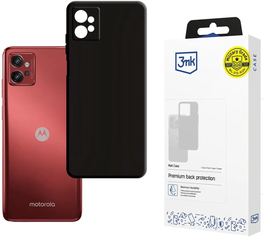 3mk Matt Case for Motorola Moto G32 - Black