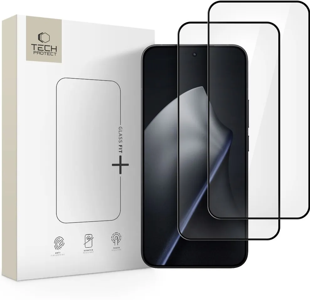 Tech-Protect Glass Fit+ 2-pack tempered glass for Xiaomi 15T / 15T Pro - black