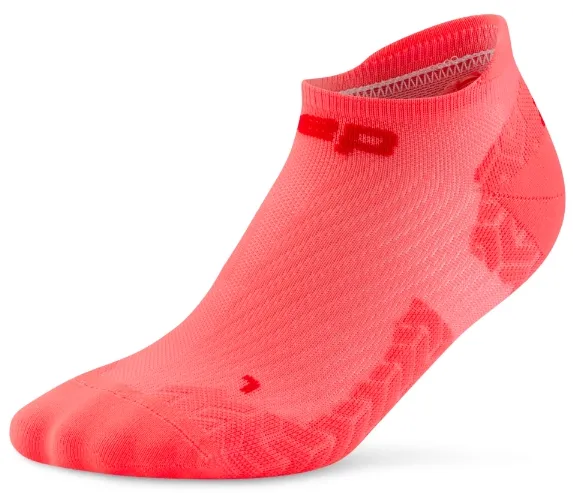 CEP - sosete compresie no show - Run Ultralight 4.0 W - neon coral | red - III (37-40)