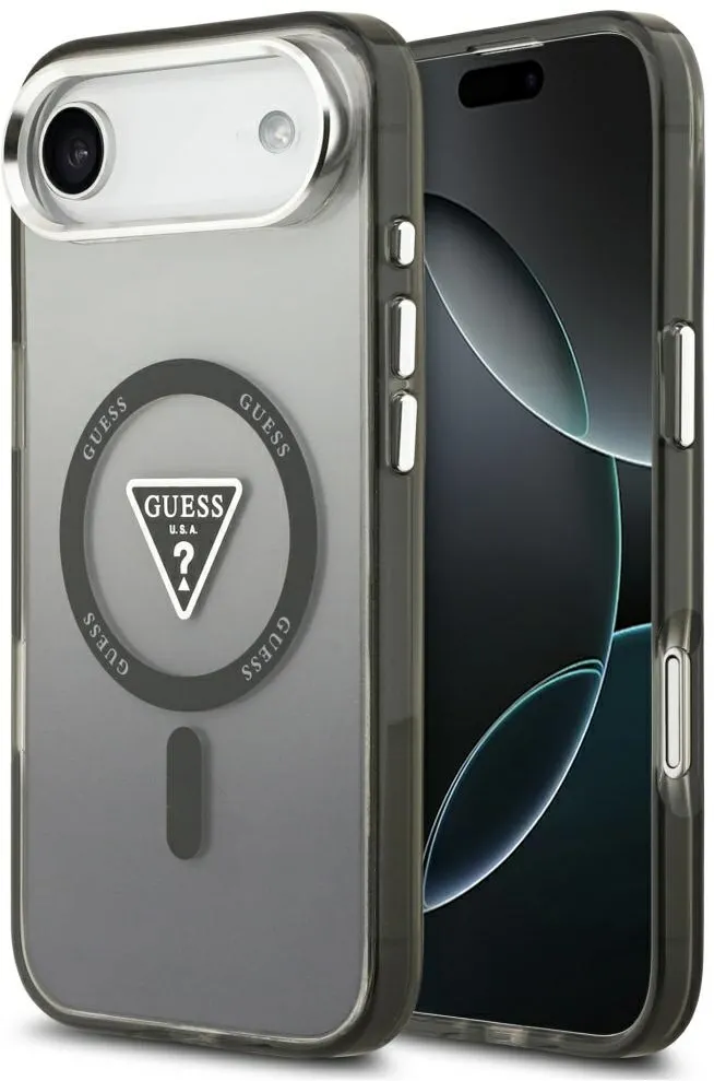 Guess IML Gradient Triangle Logo MagSafe case for iPhone Air - black