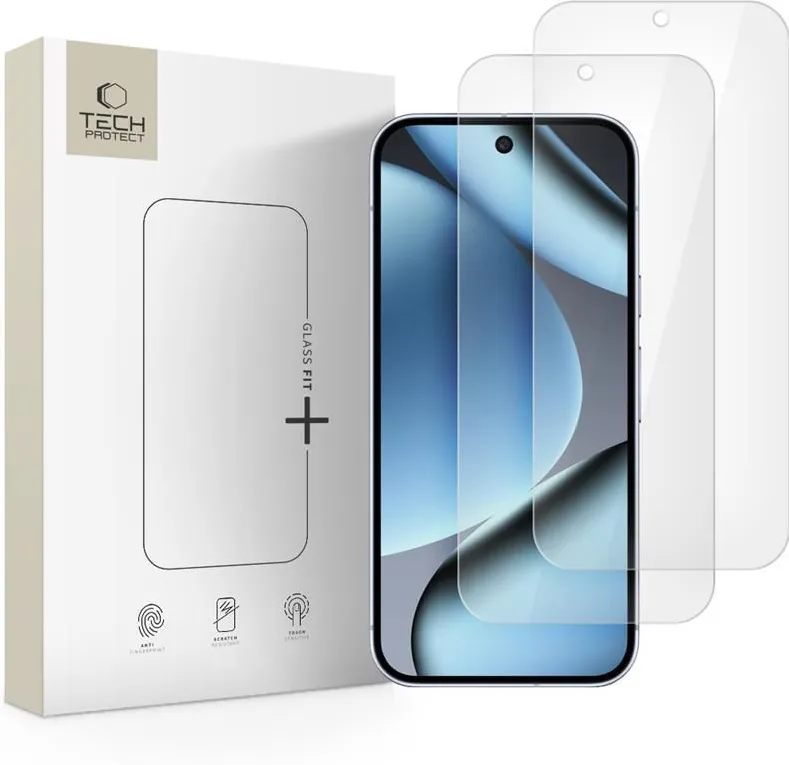 Tech-Protect Glass Fit+ 2-pack tempered glass for Google Pixel 9 Pro XL / 10 Pro XL - transparent