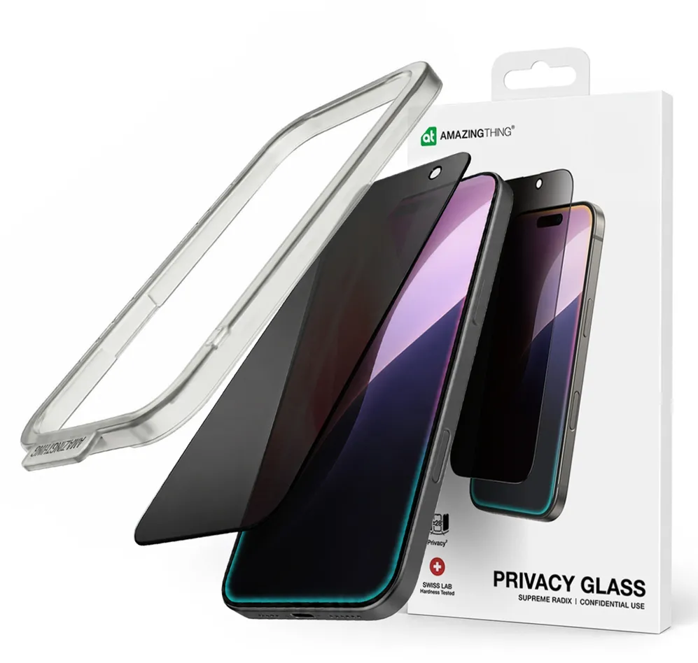 AmazingThing Titan Privacy FusionFilter 7 Privacy Tempered Glass for iPhone 17