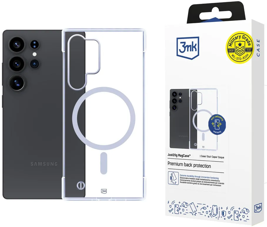 3mk Just20g MagCase for Samsung Galaxy S25 Ultra - Transparent