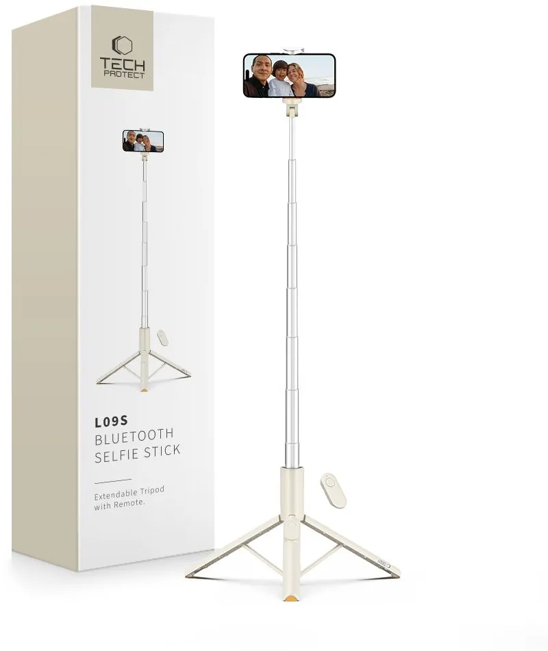 Selfie Stick Tech-Protect L09S with tripod - beige