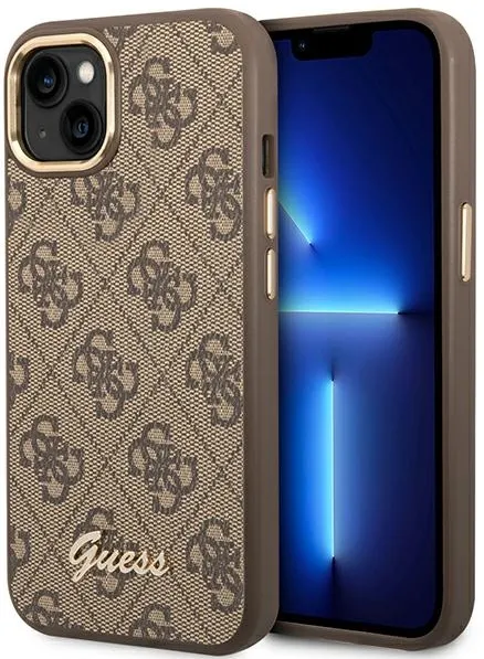 Guess GUHCP14MHG4SHW iPhone 14 Plus 6.7 "brown / brown hard case 4G Vintage Gold Logo