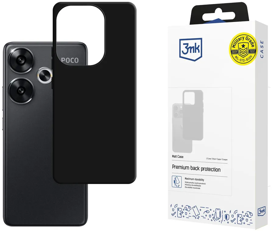 3mk Matt Case for Xiaomi Poco F6 - black