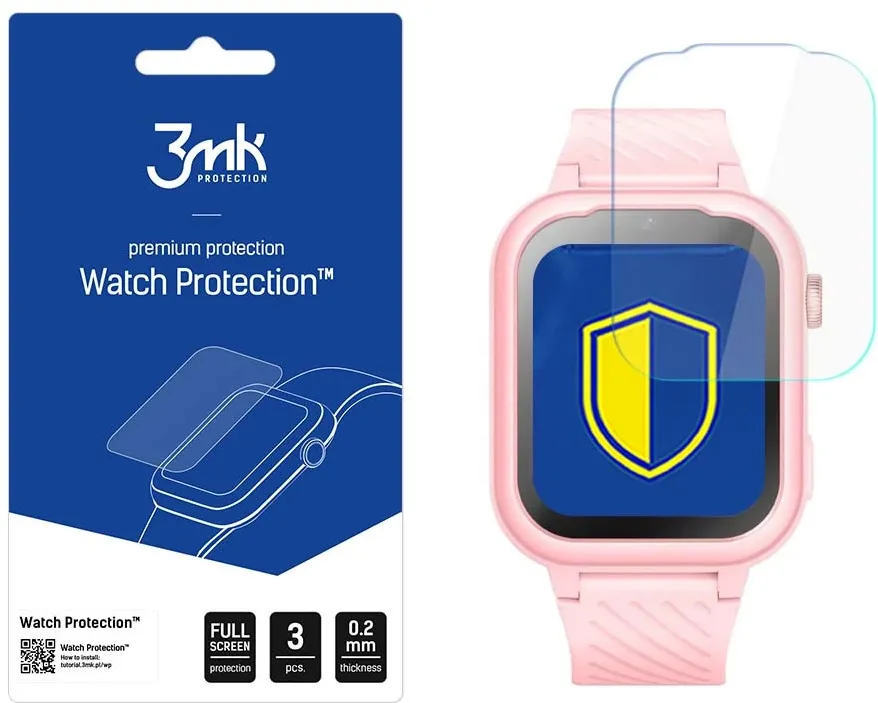 3mk Watch Protection™ v. FlexibleGlass hybrid glass on Garett Kids Essa