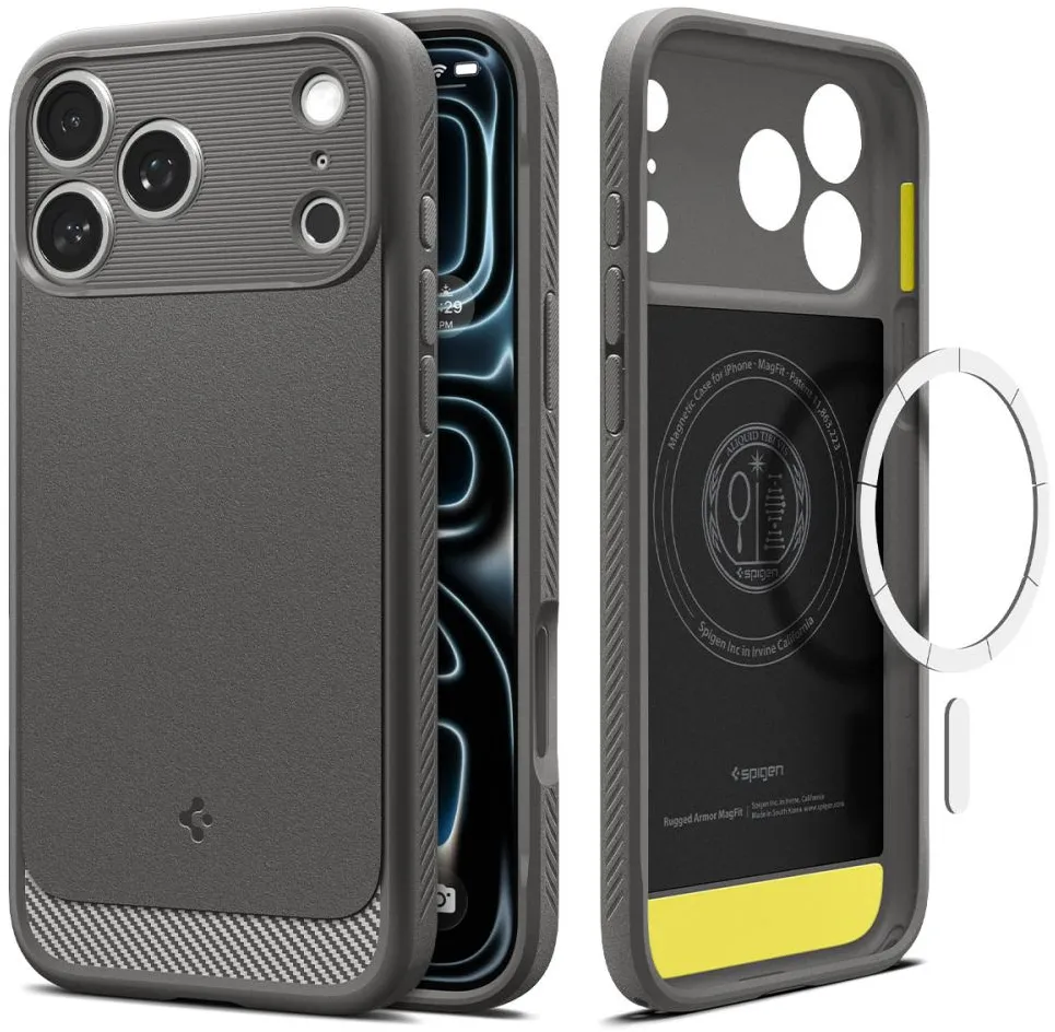 Spigen Rugged Armor MagSafe Case for iPhone 18 Pro Max / 17 Pro Max - Gray