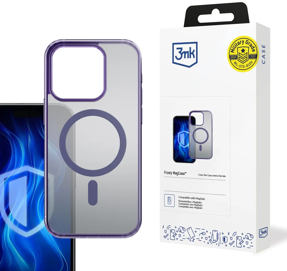 3mk Frosty MagCase Purple Case for Apple iPhone 13 Pro Max - purple