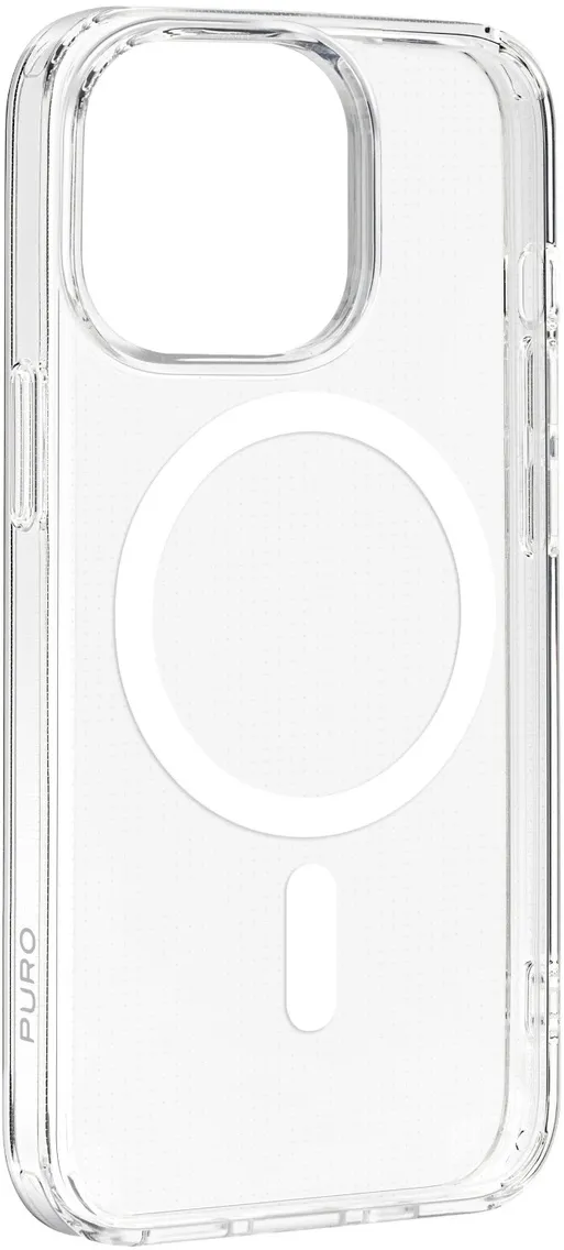 Puro Cover in PC+TPU+TPE with integrated magnets "LITE MAG PRO" for iPhone 15 Pro, white color