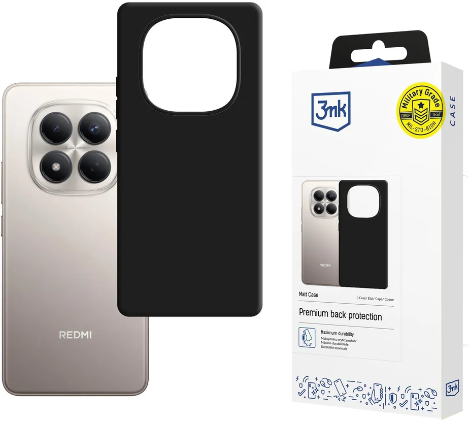 3mk Matt Case for Xiaomi Redmi Note 15 Pro 4G - matte black