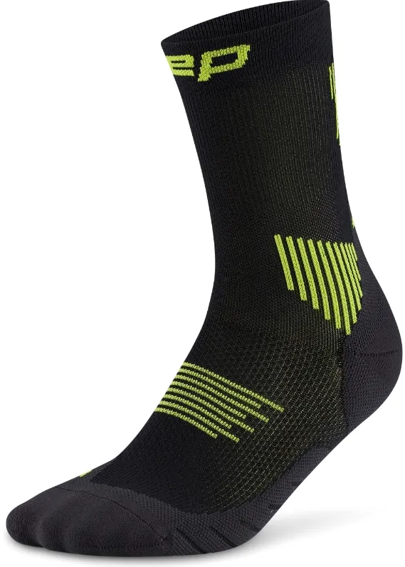 CEP - sosete compresie mid cut - Run 5.0 W - black | lime - III (37-40)