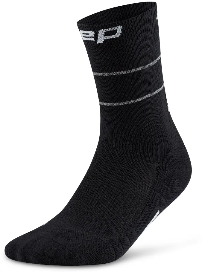 CEP - sosete compresie mid cut - Pro Run Reflective 2.0 W - black - II (34-37)