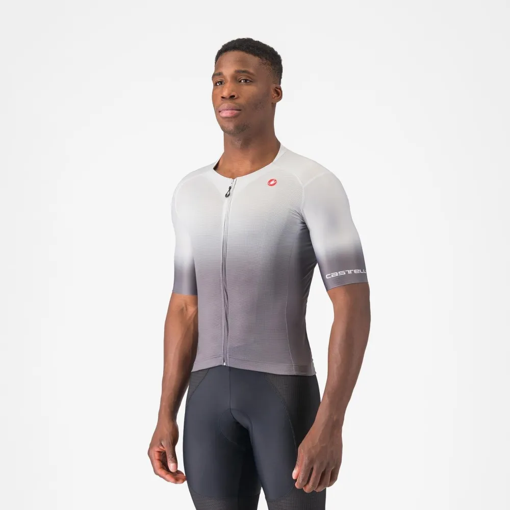 Castelli - tricou ciclism maneca scurta tailored fit cu protectie solara - Upf Jersey - gri argintiu - XXL