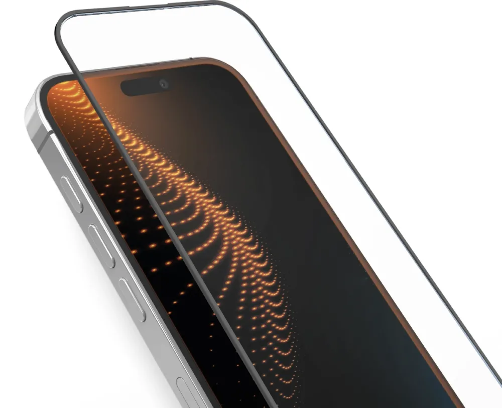 SBS Tempered Glass D3O with frame for iPhone 15 / 15 Plus