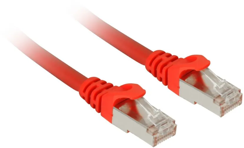 Cablu retea Sharkoon SFTP RJ-45 Cat.7a rosu 2 m