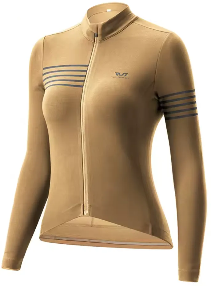Rockbros YPW065 TVI Women's Long Sleeve Cycling Jersey Fall/Winter L - Yellow
