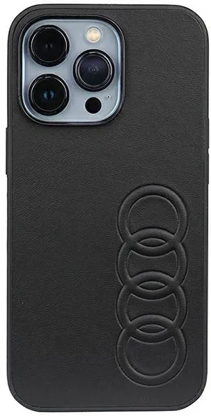 Audi Synthetic Leather iPhone 13 Pro / 13 6.1" black/black hardcase AU-TPUPCIP13P-TT/D1-BK