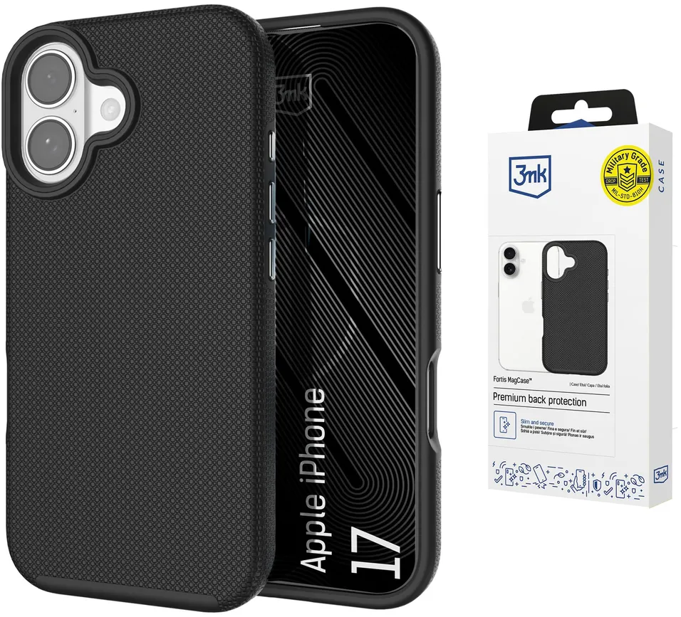 3mk Fortis MagCase for iPhone 17 - black
