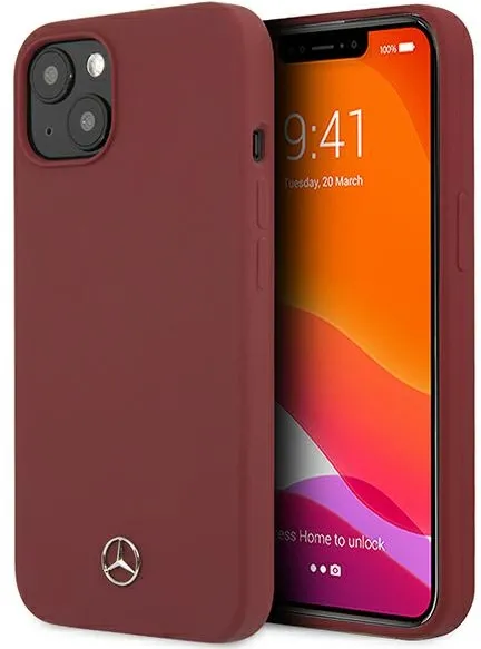 Mercedes Silicone Line Case for iPhone 13 mini - Red