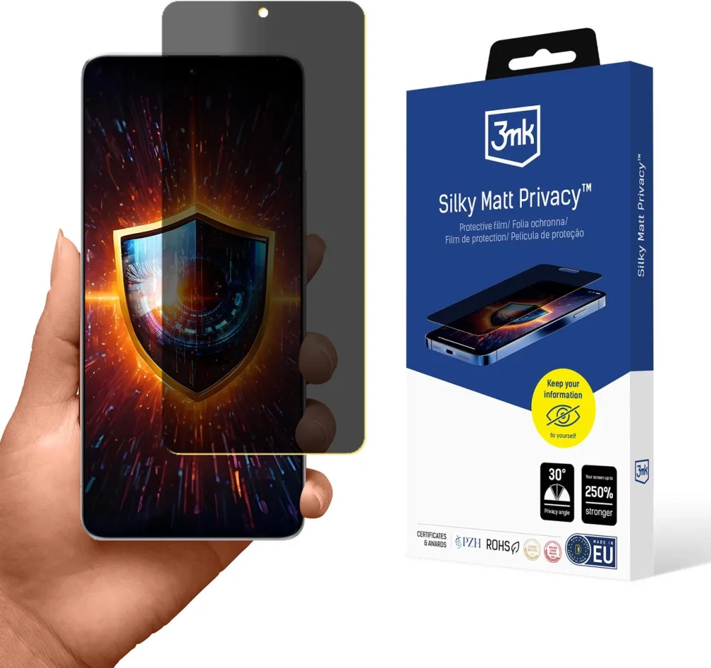 Privacy Screen Protector 3mk Silky Matt Privacy for Xiaomi Redmi Note 13 Pro+