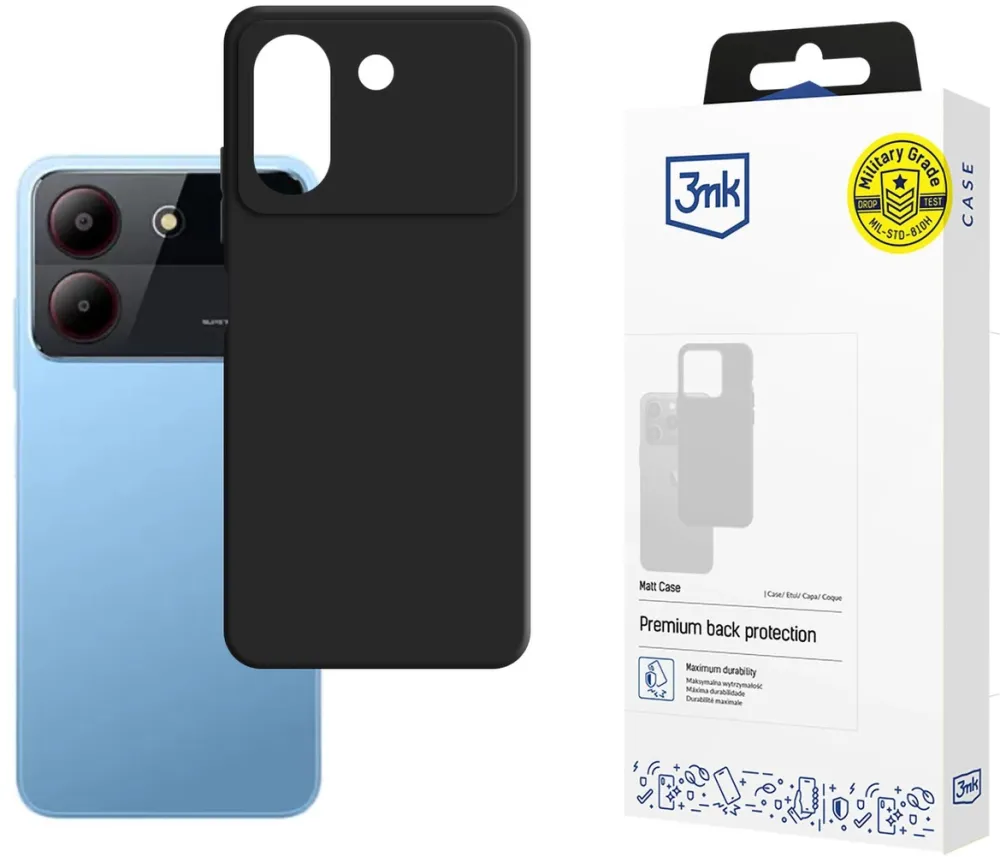 3mk Matt Case for ZTE Blade A54 - Black
