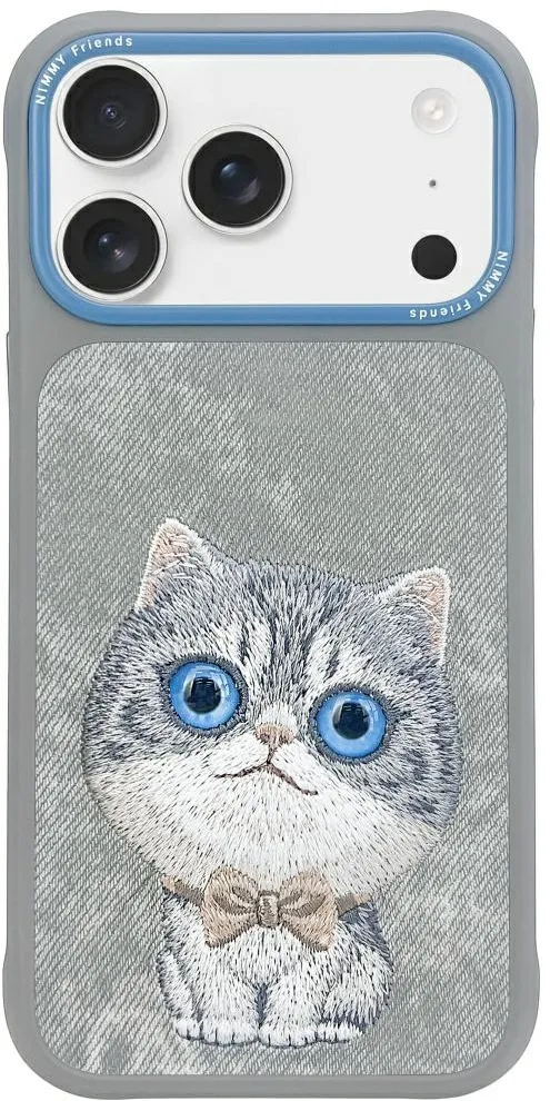 Nimmy Big Eyed Pet 2.0 Cat Case for iPhone 17 Pro - Gray
