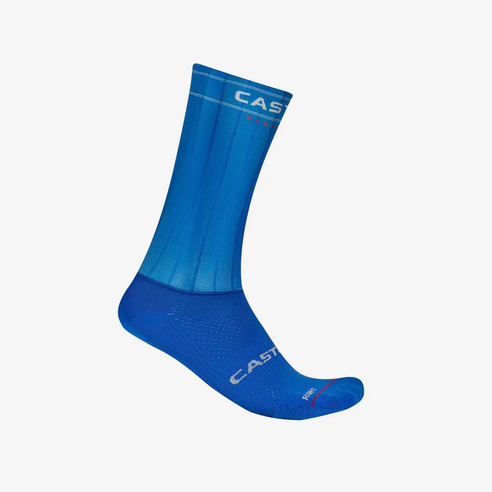 Castelli - sosete ciclism - Fast Feet 4 Sock - albastru - XXL - 44-47