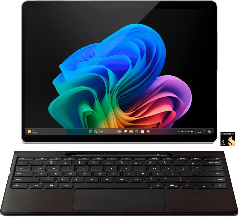 Tableta Microsoft Surface Pro 11 for Business, Snapdragon X Elite, 32 GB RAM, 1 TB SSD, Windows 11 Pro, platina/negru