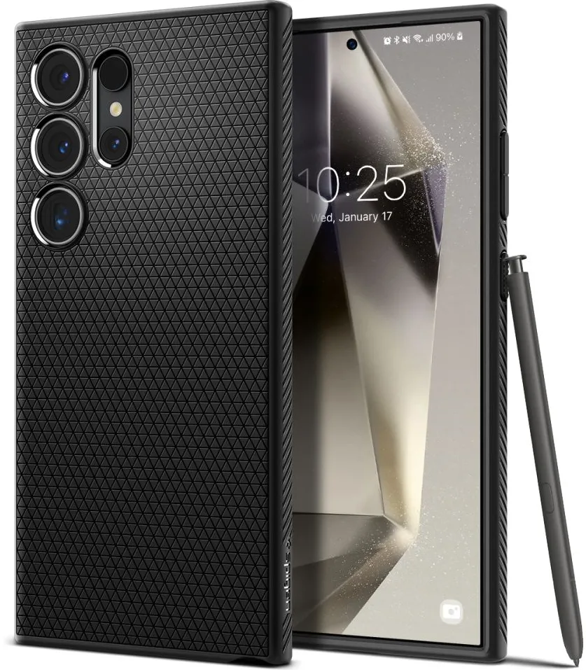 Husa pentru Samsung Galaxy S24 Ultra - Spigen Liquid Air - Matte Black