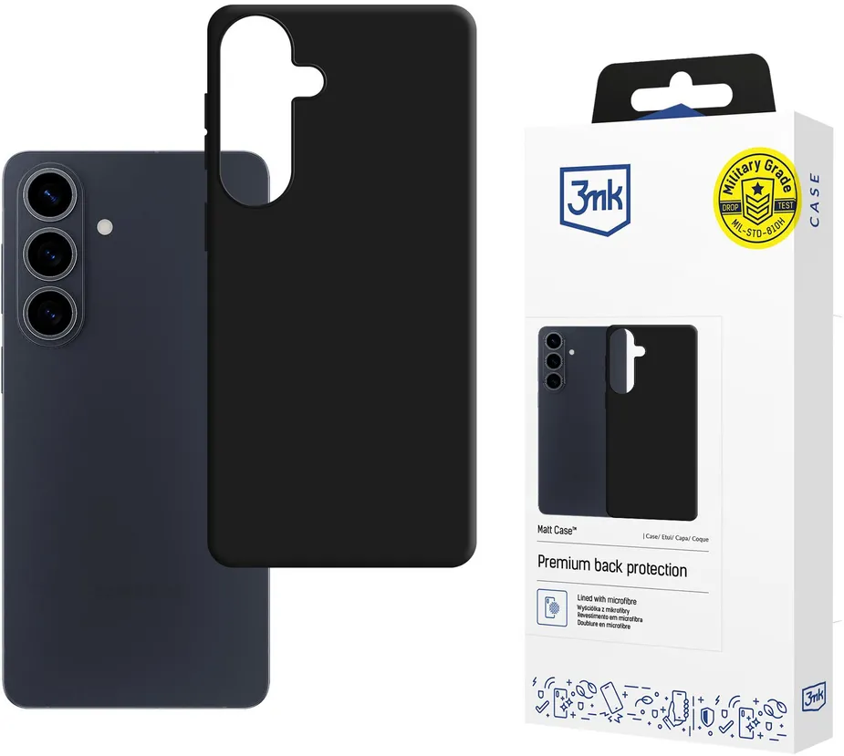 3mk Matt Case for Samsung Galaxy S26 - Matte Black